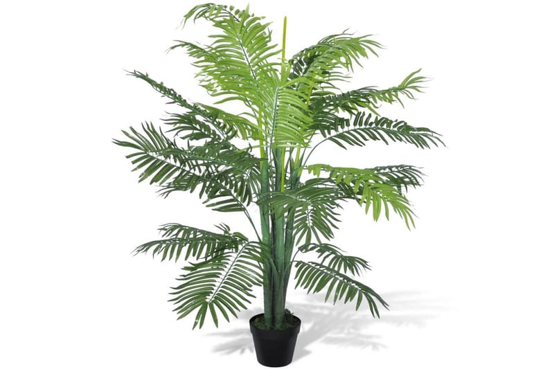 Konstväxt Palmträd med kruka 130 cm - Grön - Balkongblommor - Konstgjorda växter & plastväxter
