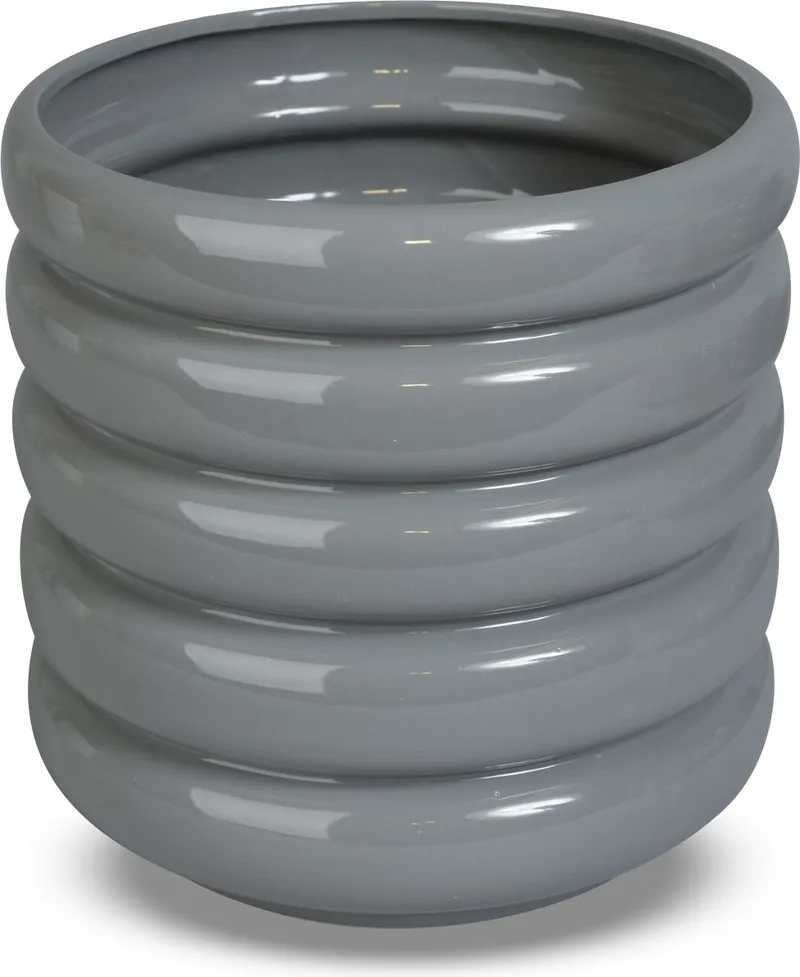 Kruka Wheels H18 cm, Grå