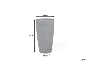Abdera Kruka 31 cm - Grå - Trädgård & spabad - Trädgårdsskötsel - Odling - Planteringskärl & blomkruka - Stor blomkruka