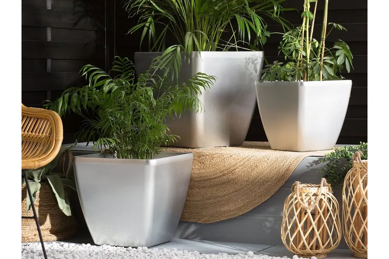 Astras Blomkruka 48 cm, Silver