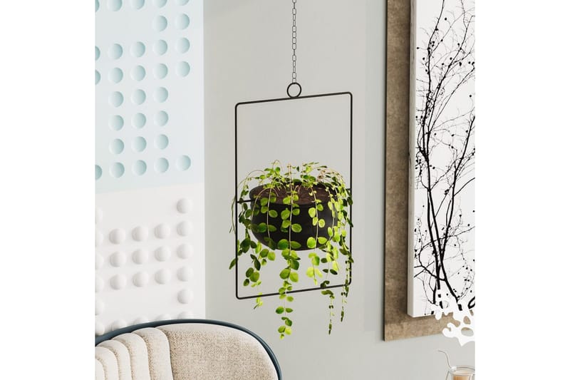 Dekorativ Kruka Jathen Svart - Svart - Inredning - Kruka & ytterkruka - Väggkruka