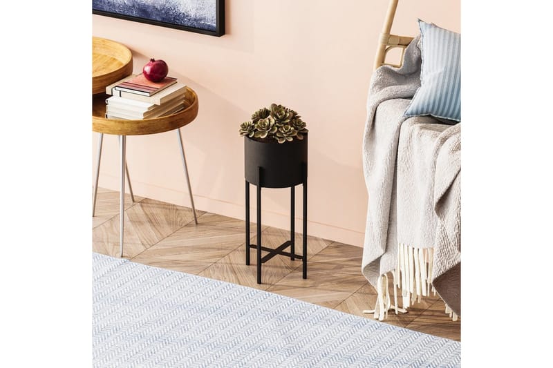 Dekorativ Kruka Mirven Svart 23 x 23 x 48 cm - 23 x 23 x 48 cm - Inredning - Kruka & ytterkruka