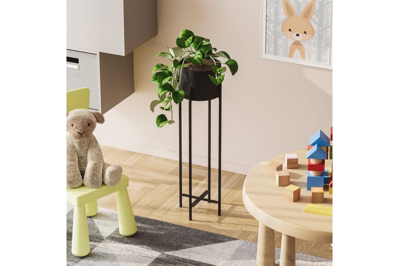 Dekorativ Kruka Mirven Svart 23 x 23 x 78 cm - 23 x 23 x 78 cm - Inredning - Kruka & ytterkruka