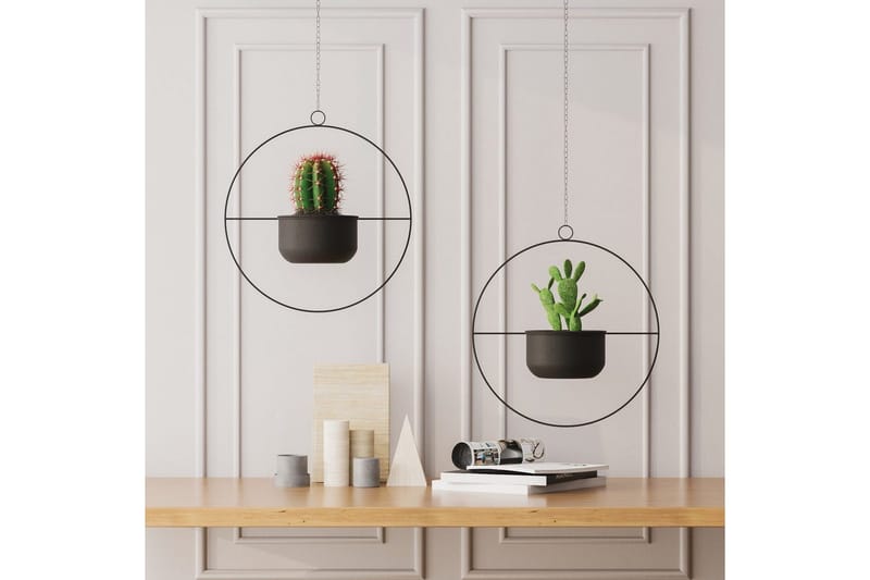 Dekorativ Kruka Velmor Svart - Svart - Inredning - Kruka & ytterkruka - Väggkruka