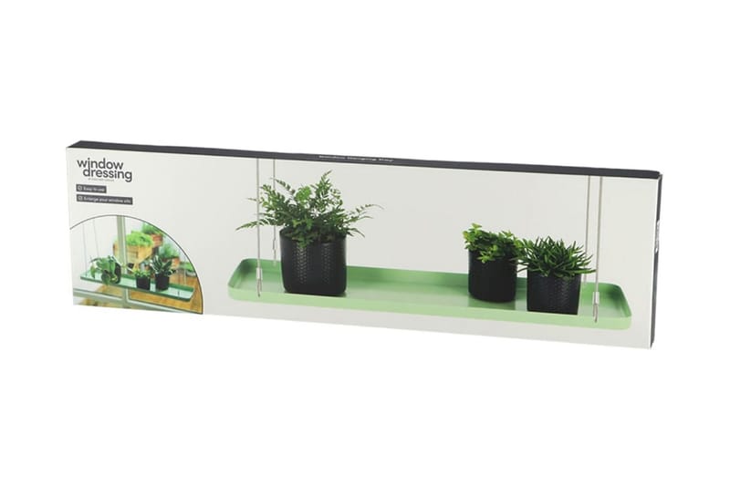 Esschert Design Hängande växtbricka rektangulär grön L - Grön - Inredning - Kruka & ytterkruka - Hängande kruka och ampel kruka