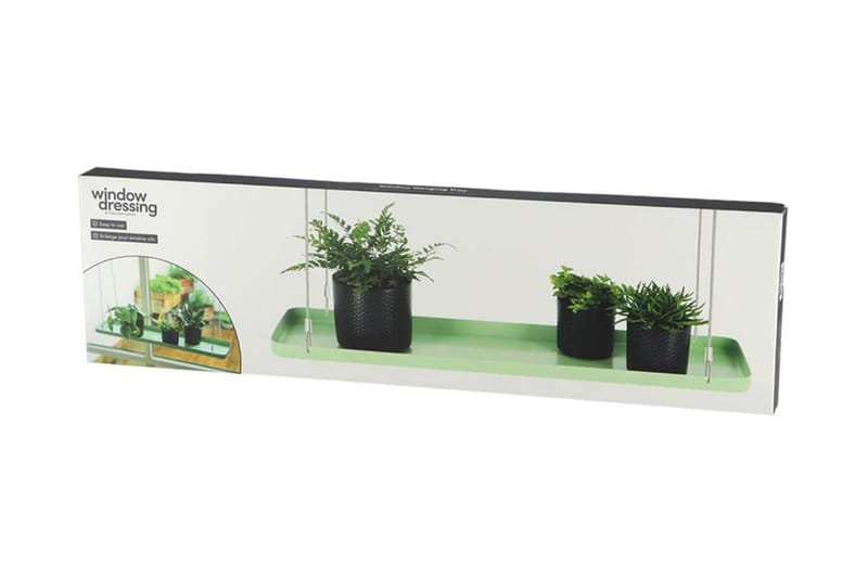 Esschert Design Hängande växtbricka rektangulär grön L - Grön - Hängande kruka och ampel kruka