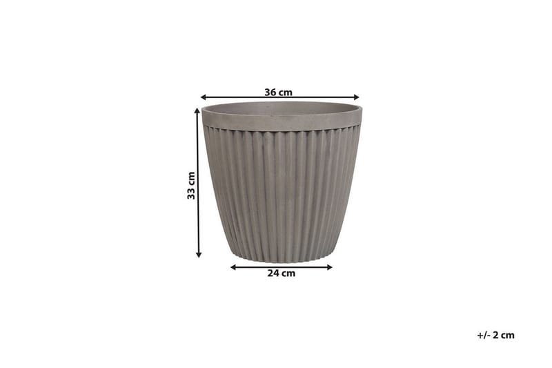 Poka Kruka 36 cm - Grå - Inredning - Kruka & ytterkruka