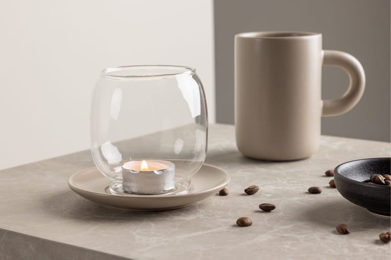 Archy Ljuslykta 11,5x9,5 cm - Beige - Inredning - Ljus & dofter - Ljusstake & ljuslykta