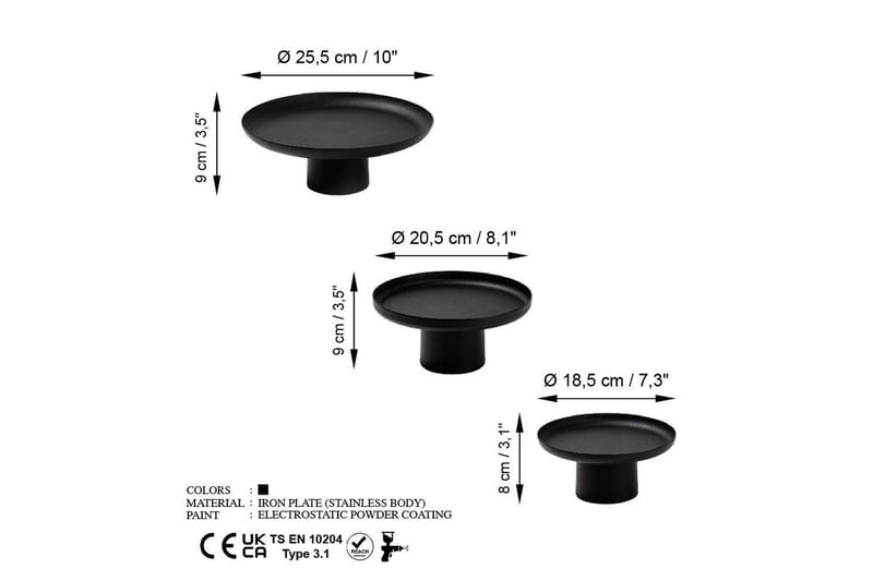 Dekorativt Metalltillbehör Mirven Svart - Svart - Inredning - Ljus & dofter - Ljusstake & ljuslykta