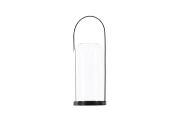 Flora Ljuslykta 13x35 cm - Svart - Inredning - Ljus & dofter - Ljusstake & ljuslykta