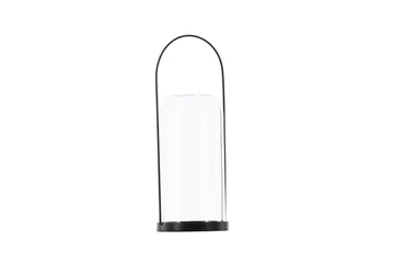 Flora Ljuslykta 13x35 cm - Svart - Inredning - Ljus & dofter - Ljusstake & ljuslykta