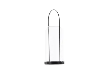 Flora Ljuslykta 13x35 cm - Svart - Inredning - Ljus & dofter - Ljusstake & ljuslykta