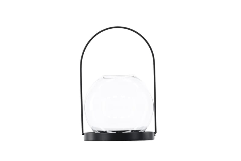 Flora Ljuslykta 14x14 cm - Svart - Inredning - Ljus & dofter - Ljusstake & ljuslykta