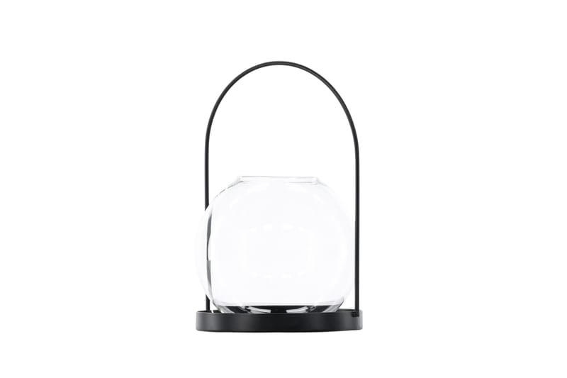 Flora Ljuslykta 14x14 cm - Svart - Inredning - Ljus & dofter - Ljusstake & ljuslykta