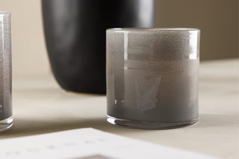 Glora Ljuslykta 10x10 cm - Ljusgrå - Inredning - Ljus & dofter - Ljusstake & ljuslykta