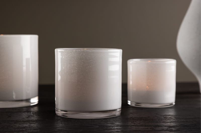 Glora Ljuslykta 10x10 cm - Vit - Inredning - Ljus & dofter - Ljusstake & ljuslykta