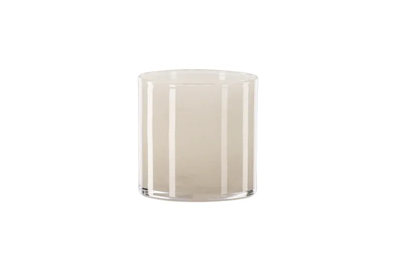 Glora Ljuslykta 12x12 cm - Beige - Inredning - Ljus & dofter - Ljusstake & ljuslykta