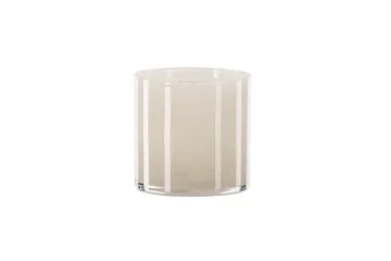 Glora Ljuslykta 12x12 cm - Beige - Inredning - Ljus & dofter - Ljusstake & ljuslykta