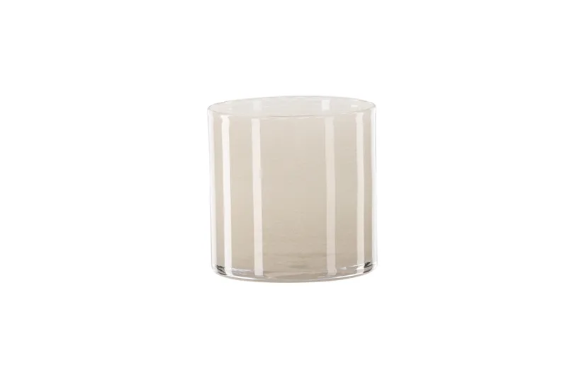 Glora Ljuslykta 12x12 cm - Beige - Inredning - Ljus & dofter - Ljusstake & ljuslykta