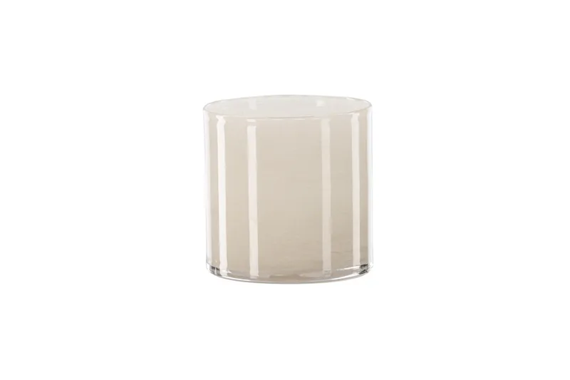 Glora Ljuslykta 12x12 cm - Beige - Inredning - Ljus & dofter - Ljusstake & ljuslykta