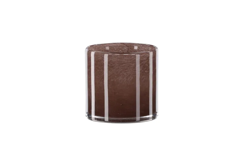 Glora Ljuslykta 12x12 cm - Brun - Inredning - Ljus & dofter - Ljusstake & ljuslykta