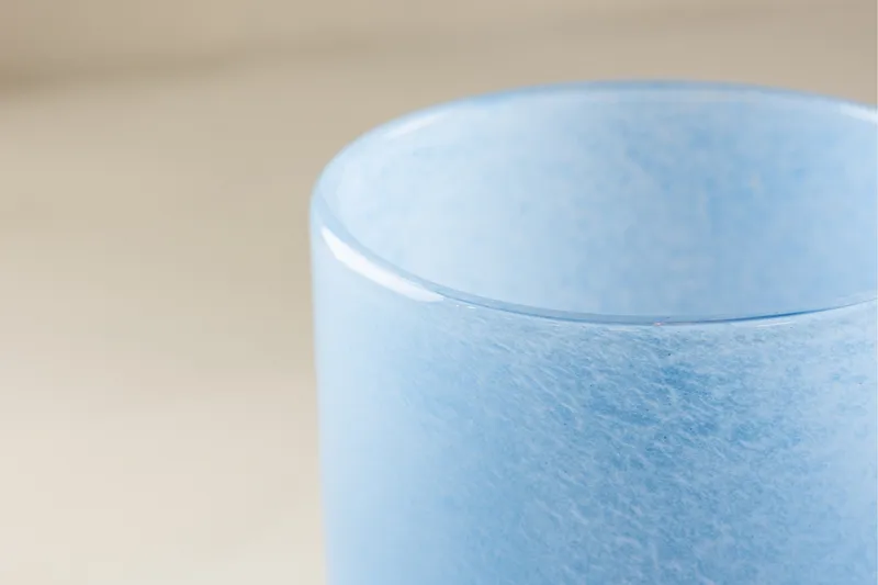 Glora Ljuslykta 12x12 cm - Ljusblå - Inredning - Ljus & dofter - Ljusstake & ljuslykta