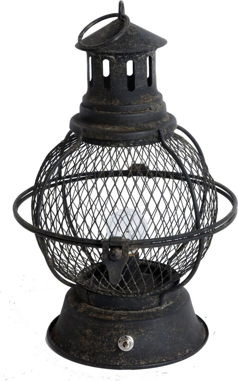 Ljuslykta Sjö Elektrisk Vintage Metall - 24 cm - Inredning - Ljus & dofter - Ljusstake & ljuslykta