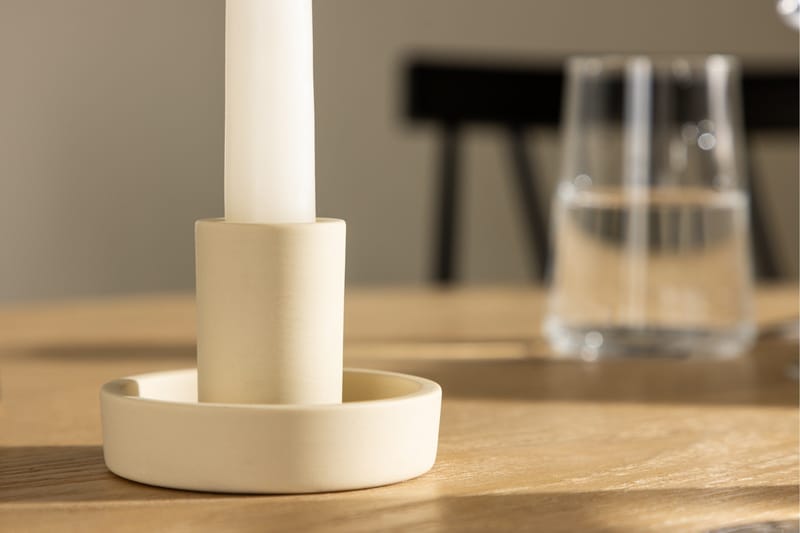 Ceco Ljusstake 11x5,6 cm - Beige - Inredning - Ljus & dofter - Ljusstake & ljuslykta - Kandelaber & bordsljusstake