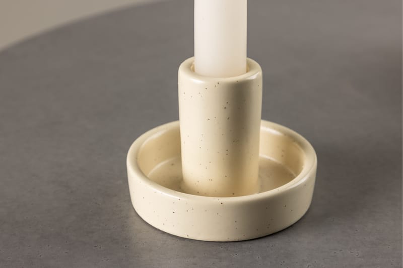 Ceco Ljusstake 11x5,6 cm - Beige - Inredning - Ljus & dofter - Ljusstake & ljuslykta - Kandelaber & bordsljusstake