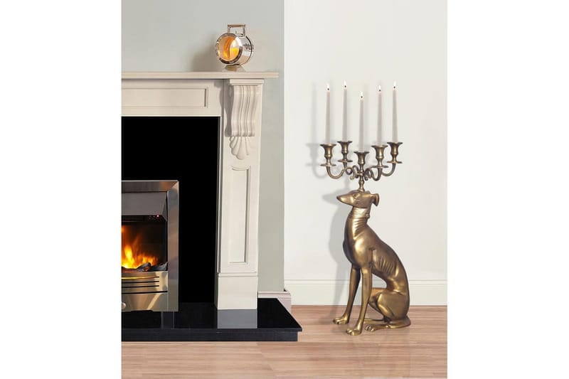 Dekorativ figur Wohnling Ljusstake Greyhound Aluminium Modern - Inredning - Ljus & dofter - Ljusstake & ljuslykta