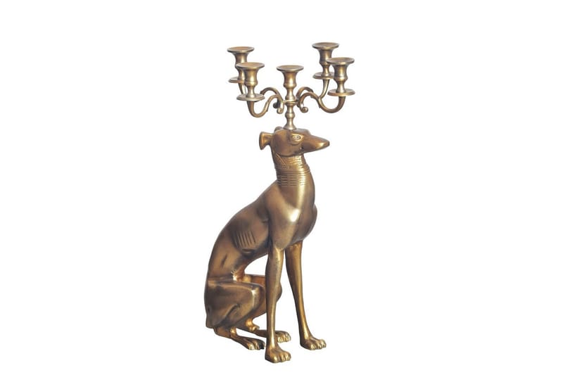 Dekorativ figur Wohnling Ljusstake Greyhound Aluminium Modern - Inredning - Ljus & dofter - Ljusstake & ljuslykta