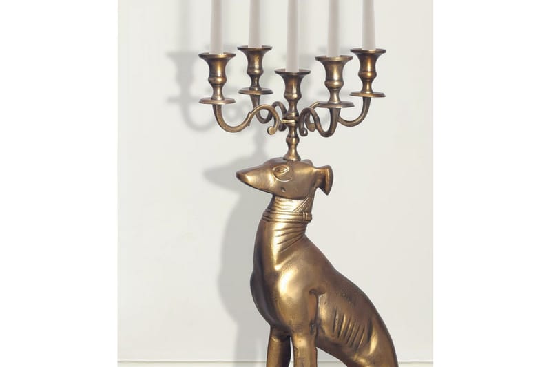 Dekorativ figur Wohnling Ljusstake Greyhound Aluminium Modern - Inredning - Ljus & dofter - Ljusstake & ljuslykta