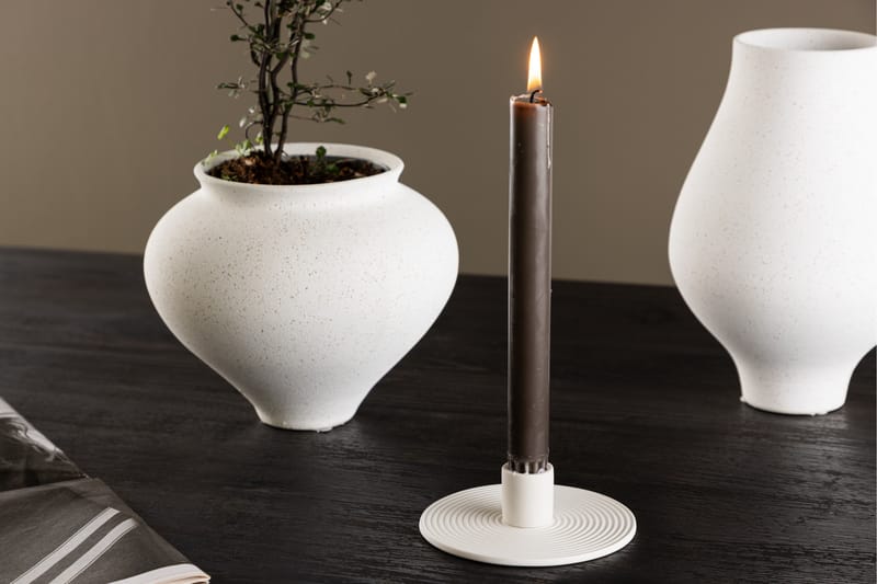 Dian Ljusstake 12x4 cm - Vit - Inredning - Ljus & dofter - Ljusstake & ljuslykta - Kandelaber & bordsljusstake