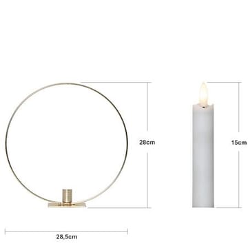 Flamme Ring Inomhusdekoration 28.5 cm - mässing/vit - Inredning - Ljus & dofter - Ljusstake & ljuslykta - Kandelaber & bordsljusstake