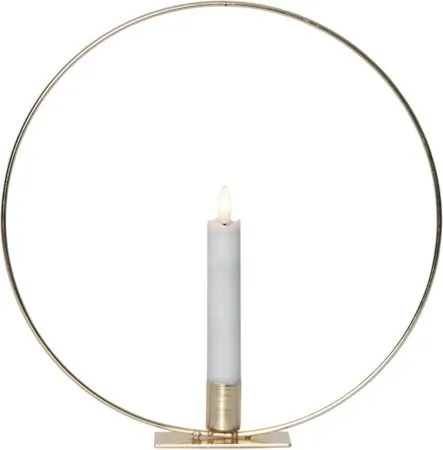 Flamme Ring Inomhusdekoration 28.5 cm - mässing/vit - Inredning - Ljus & dofter - Ljusstake & ljuslykta - Kandelaber & bordsljusstake