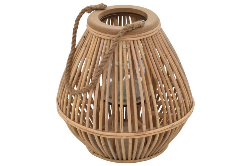 Hängande ljuslykta korg naturlig - Brun - Inredning - Ljus & dofter - Ljusstake & ljuslykta