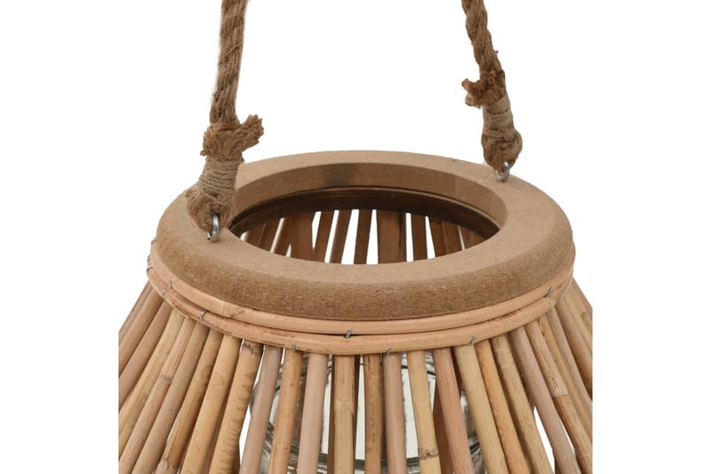 Hängande ljuslykta korg naturlig - Brun - Inredning - Ljus & dofter - Ljusstake & ljuslykta