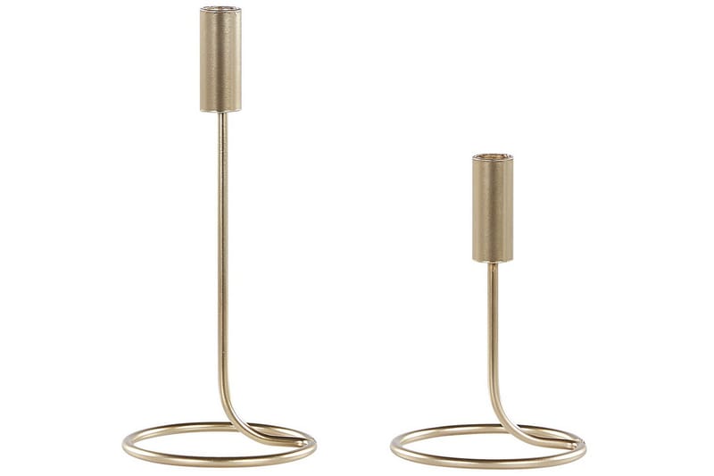 Ljusstakar Bunyu set om 2 Guld - Guld - Inredning - Ljus & dofter - Ljusstake & ljuslykta - Kandelaber & bordsljusstake