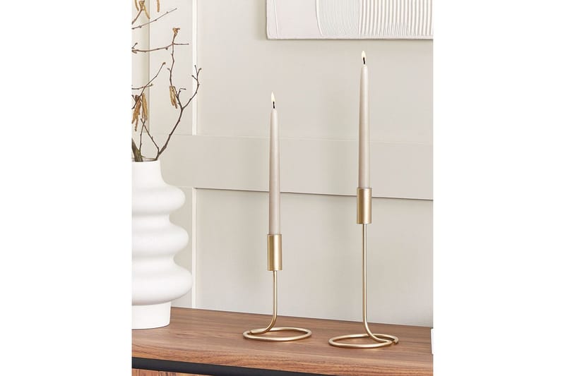 Ljusstakar Bunyu set om 2 Guld - Guld - Inredning - Ljus & dofter - Ljusstake & ljuslykta - Kandelaber & bordsljusstake