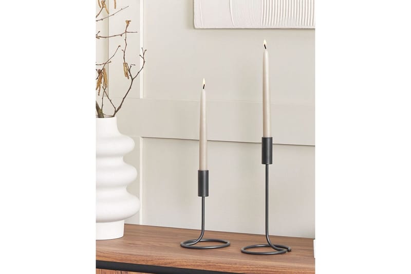 Ljusstakar Bunyu set om 2 Svart - Svart - Inredning - Ljus & dofter - Ljusstake & ljuslykta - Kandelaber & bordsljusstake