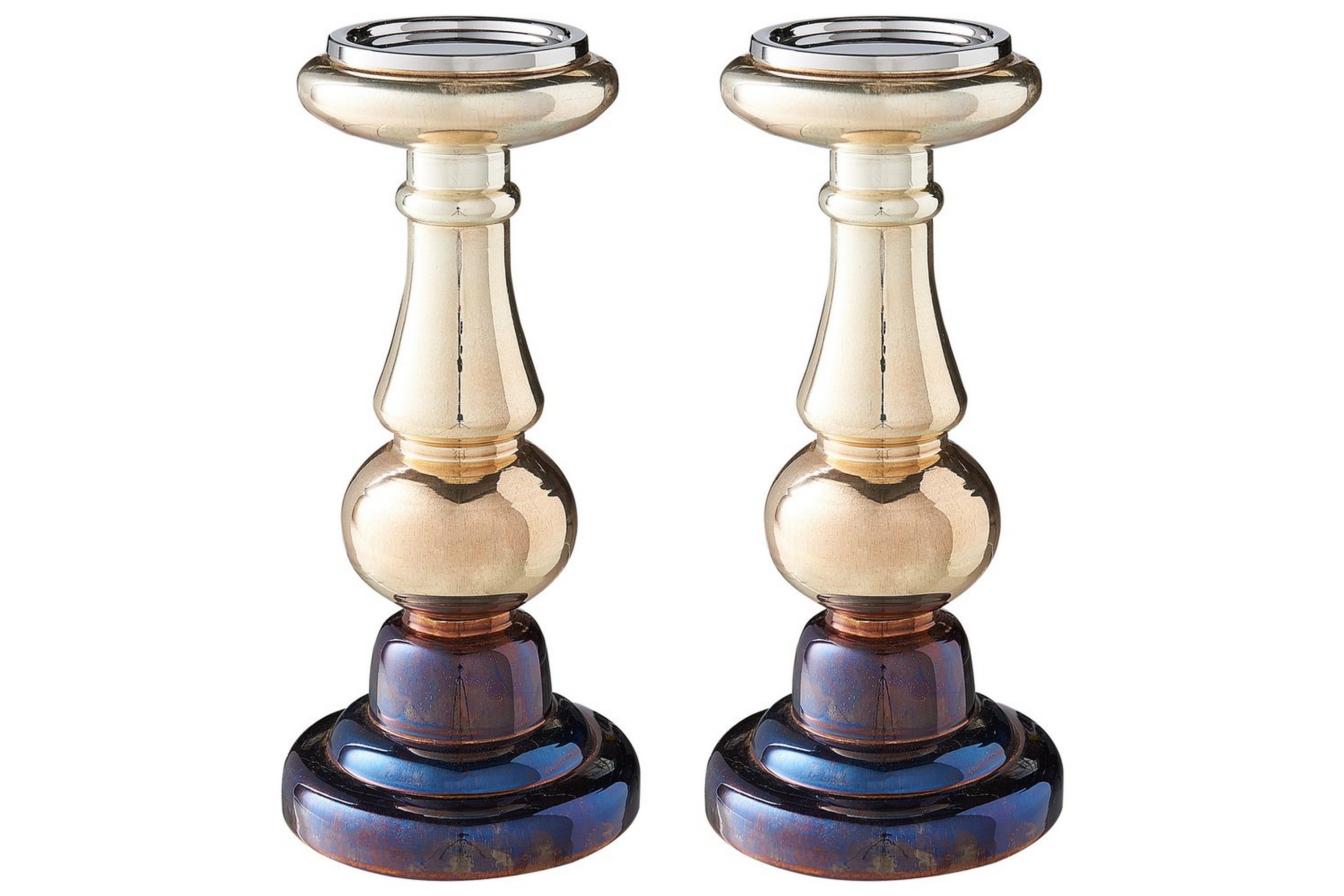 Ljusstakar Imarti set om 2 14x14x30 cm - 14x14x30 cm