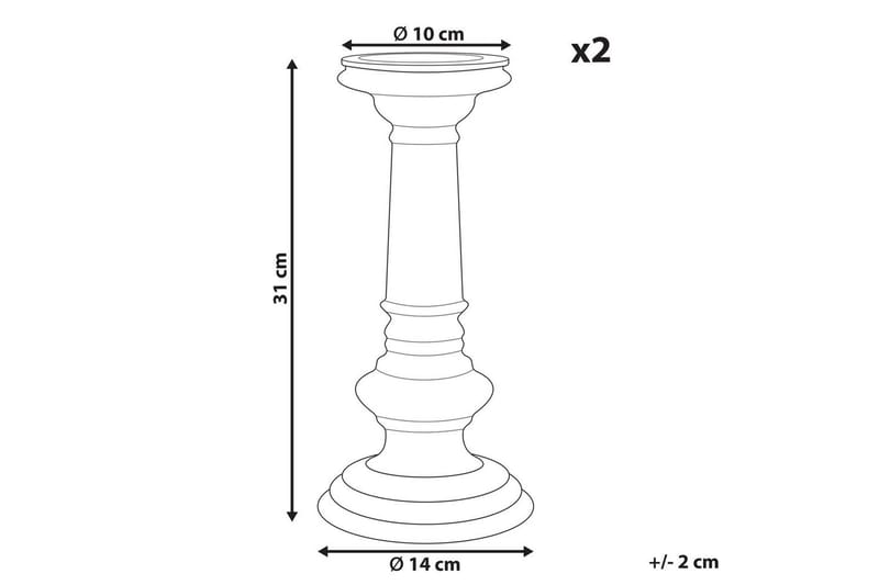 Ljusstakar Imarti set om 2 14x14x30 cm - 14x14x30 cm - Inredning - Ljus & dofter - Ljusstake & ljuslykta - Kandelaber & bordsljusstake