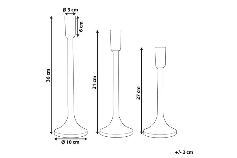 Ljusstakar Zimbabwe set om 3 - Inredning - Ljus & dofter - Ljusstake & ljuslykta - Kandelaber & bordsljusstake