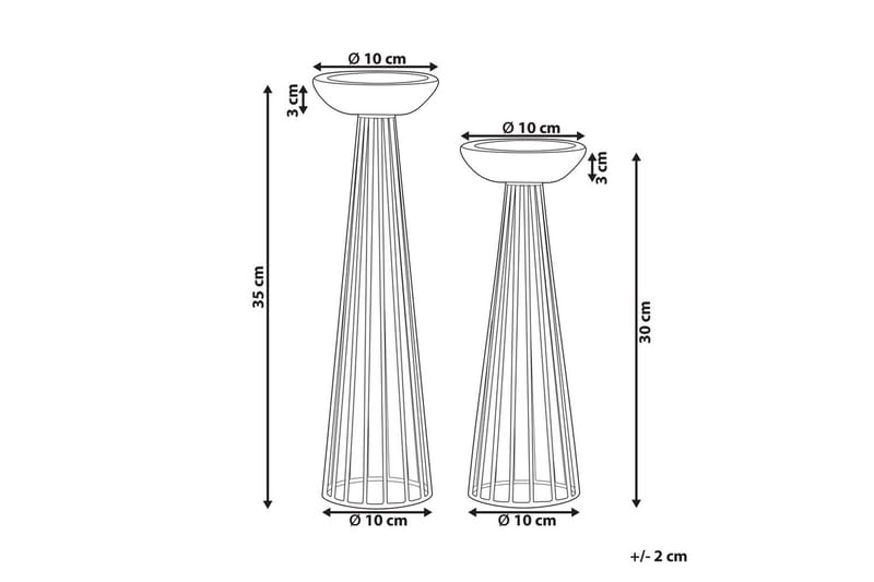 Ljusstakar Porong set om 2 - Inredning - Ljus & dofter - Ljusstake & ljuslykta - Kandelaber & bordsljusstake