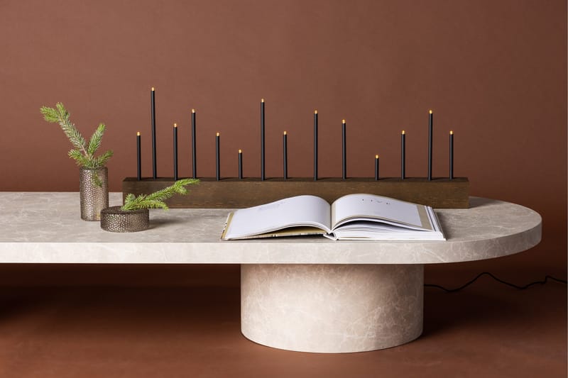 Ljusstake & kandelaber för bord Venture Home Kungsberget Ljusstake Walnut - Inredning - Ljus & dofter - Ljusstake & ljuslykta - Kandelaber & bordsljusstake