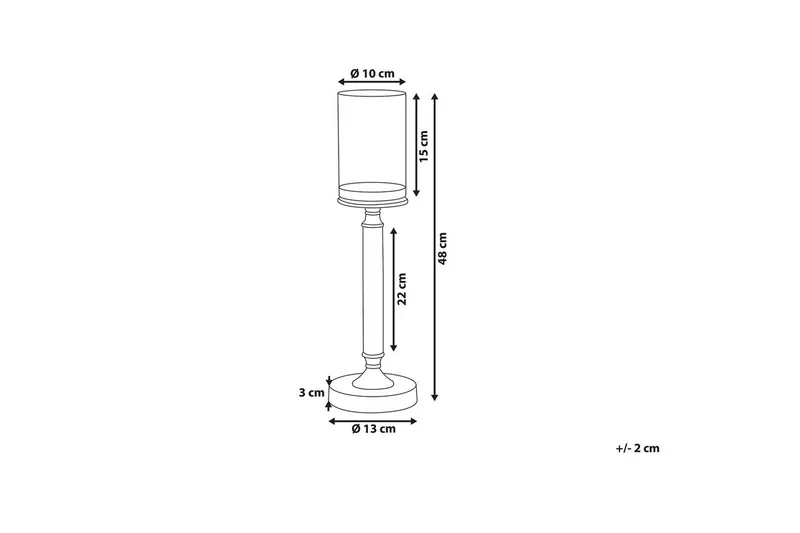 Ljusstake Abbeville Guld, 13x13x48 cm - Guld, 13x13x48 cm - Inredning - Ljus & dofter - Ljusstake & ljuslykta - Kandelaber & bordsljusstake
