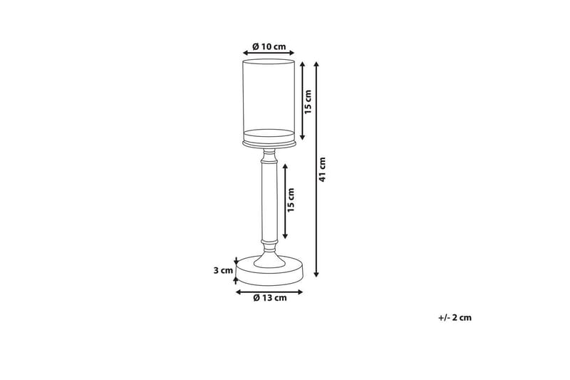 Ljusstake Abbeville Svart/guld, 13x13x41 cm - Svart/guld, 13x13x41 cm - Inredning - Ljus & dofter - Ljusstake & ljuslykta - Kandelaber & bordsljusstake