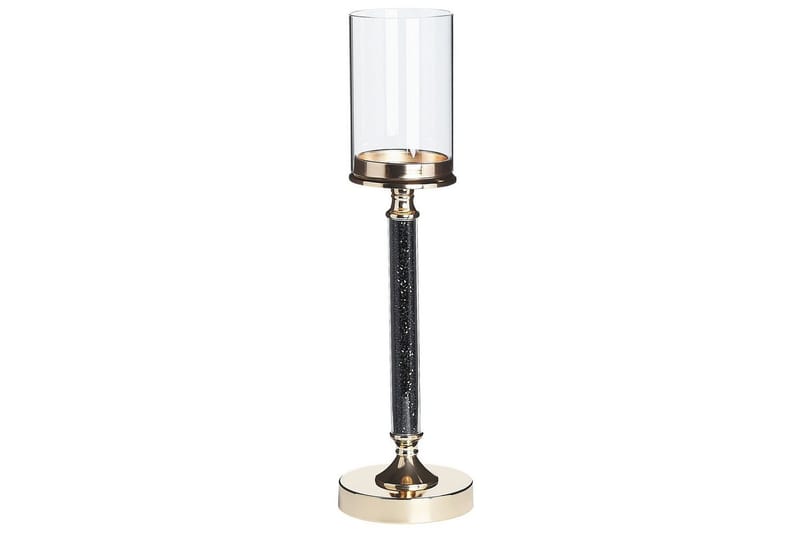 Ljusstake Abbeville Svart/guld, 13x13x48 cm - Svart/guld, 13x13x48 cm - Inredning - Ljus & dofter - Ljusstake & ljuslykta - Kandelaber & bordsljusstake