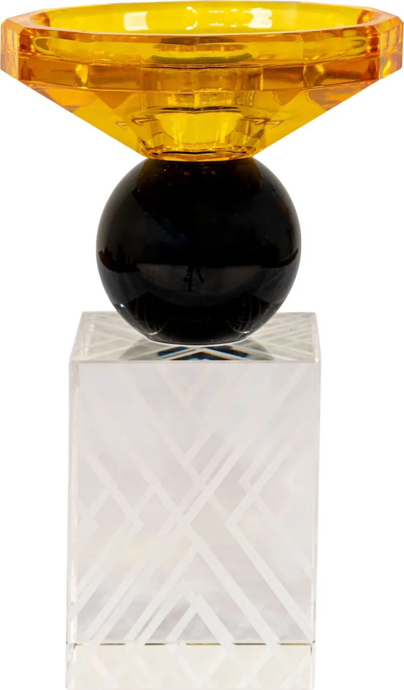 Ljusstake Bern i Glas - Svart/amber - Inredning - Ljus & dofter - Ljusstake & ljuslykta - Kandelaber & bordsljusstake
