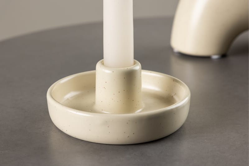 Otis Ljusstake 11x5 cm - Beige - Inredning - Ljus & dofter - Ljusstake & ljuslykta - Kandelaber & bordsljusstake